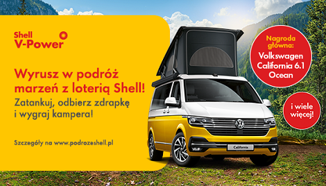 Banner loterii "Podróże marzeń z Shell"